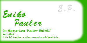 eniko pauler business card